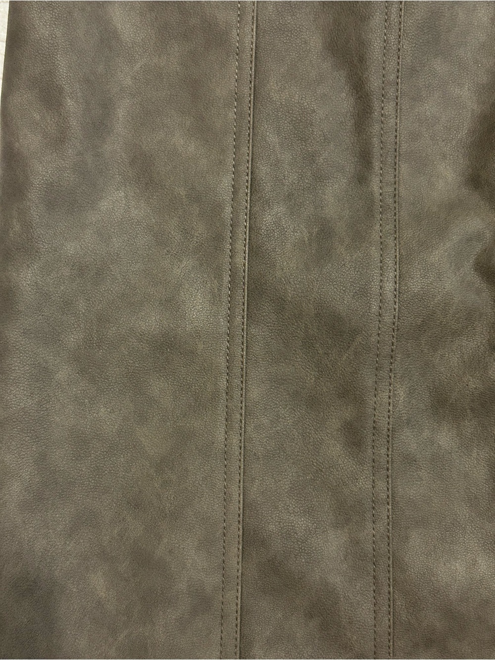 Stitch & Feather Brown Vegan Leather Bodycon Dress, Removable Straps - Picture 2 of 8